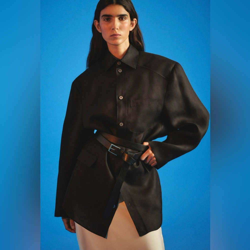 BNWT ZARA LONG BELTED SHIRT ZARA ICONS LIMITED EDITION (XS-S)